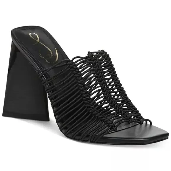 Sam Edelman Black Laurette Block Heel Mules - Picture 1 of 10